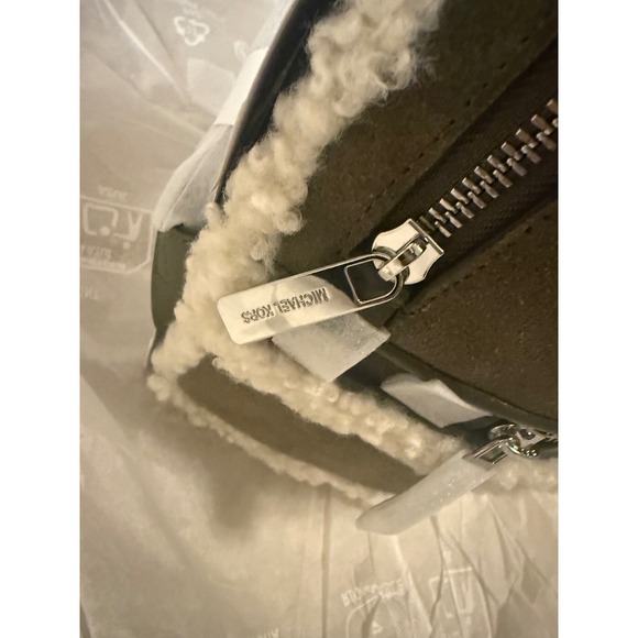 Michael Kors Rhea Medium Backpack Olive Green Suede NWT New with Tags - Picture 6 of 11